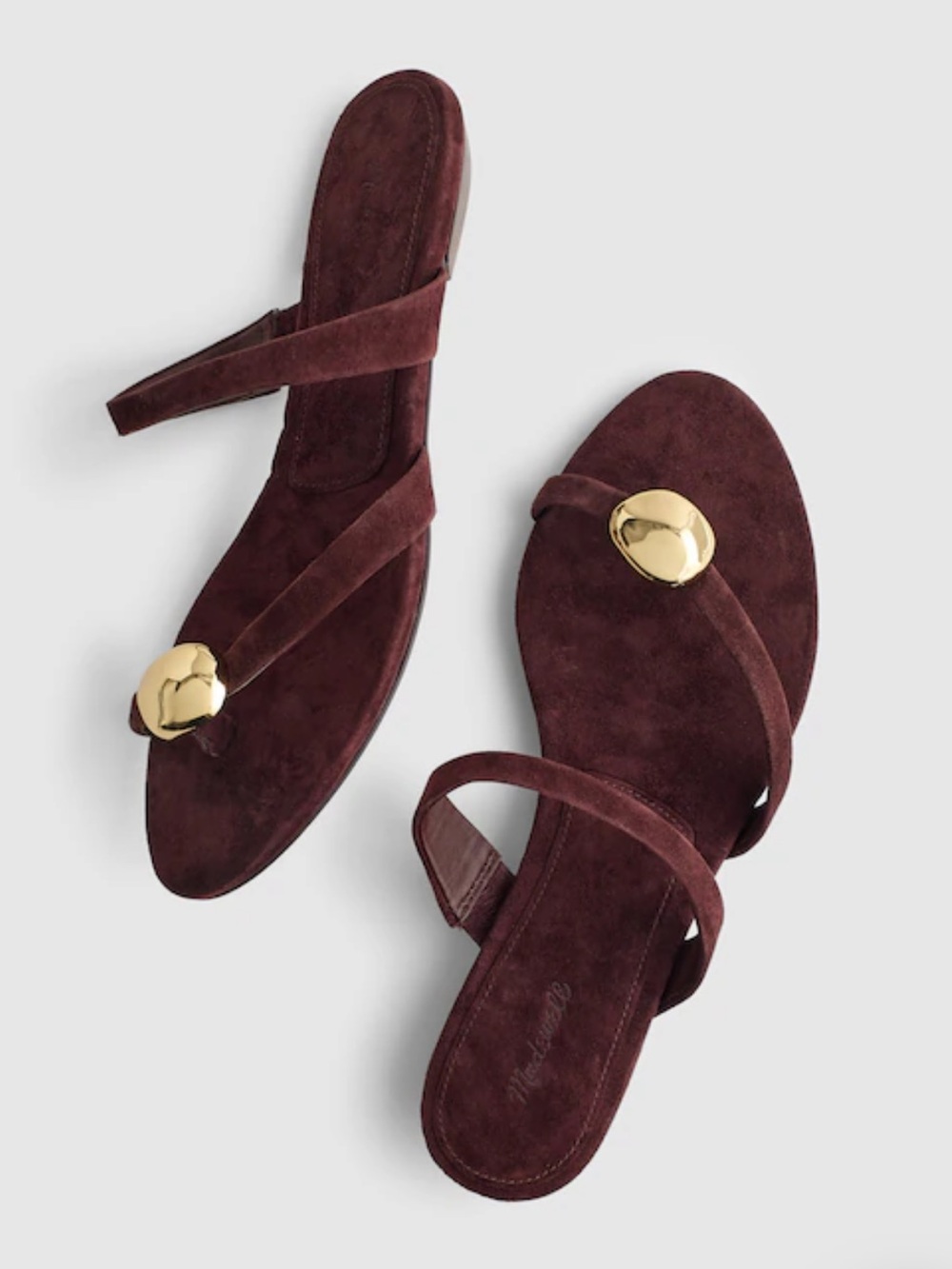 Madewell The Mila Organic Hardware Thong Slide Sandal NU902